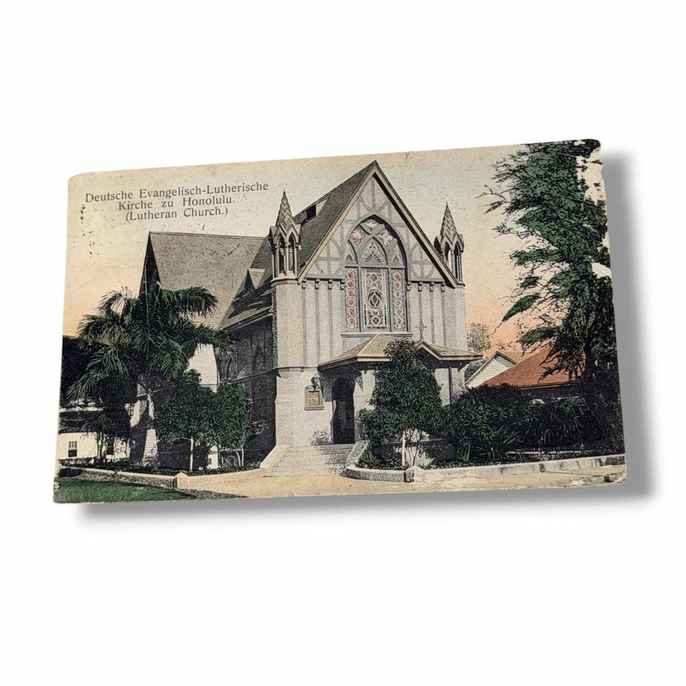 Postcard Deutsche Evangelisch-Lutherische Kirche zu Honolulu Hawaii B770
